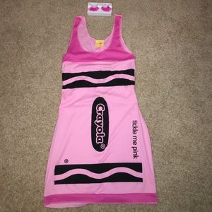 Pink crayon costume